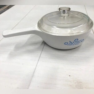 Vintage Corning Ware Cornflower Blue‎ 1 Pint Menuette Pan With Lid P-81-B